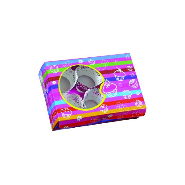 CAKE BOX with 6 Cavity (pink)